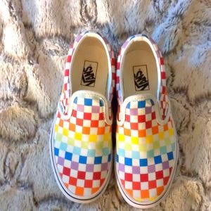 Kids Rainbow 🌈 Checker vans